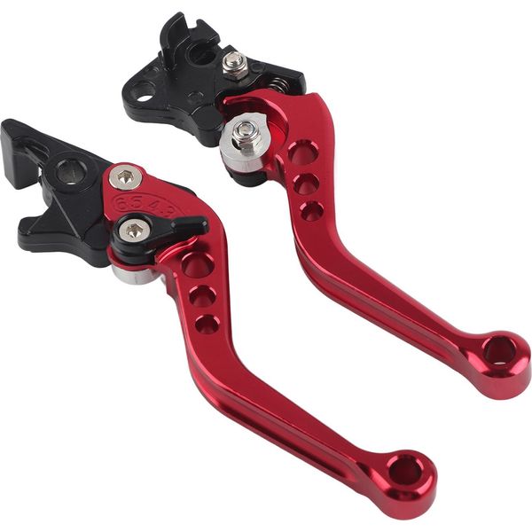 Coppia Di Leve Freno Tamburo Frizione Moto In Alluminio Cnc Rosso-image