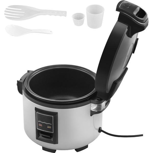 Succebuy Cuociriso Commerciale, 13 Litri Per 60 Tazze, Pentola Interna Antiaderente, Cottura Rapida E Mantenimento In Caldo Per 12 Ore, Tazza E Paletta Per Riso, Ideale Per Ristoranti-image