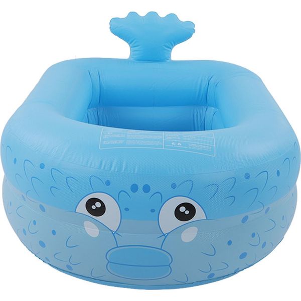 Piscina Gonfiabile Cartoon Kiddie Blow Up Pool Casa Bagno Gonfiabile Piscina Blu-image