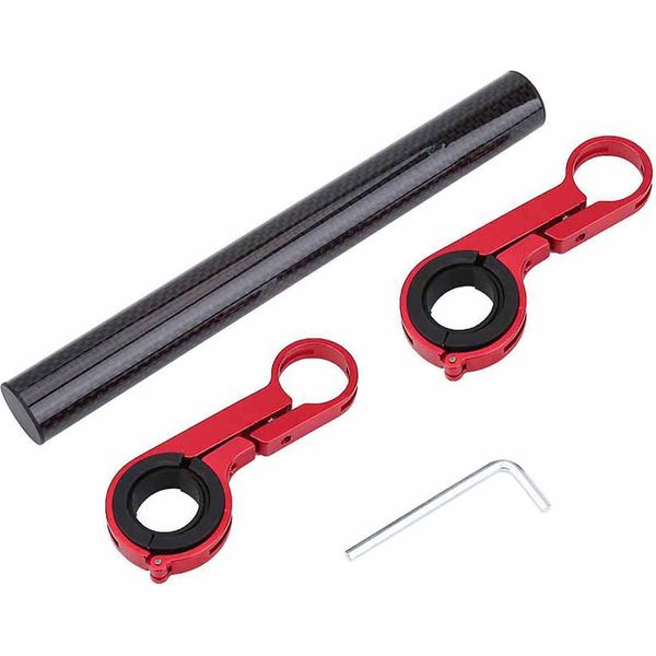 Supporto Di Estensione Del Manubrio Della Bicicletta Per La Luce Della Bicicletta, Torcia E Tachimetro (Rosso)-image