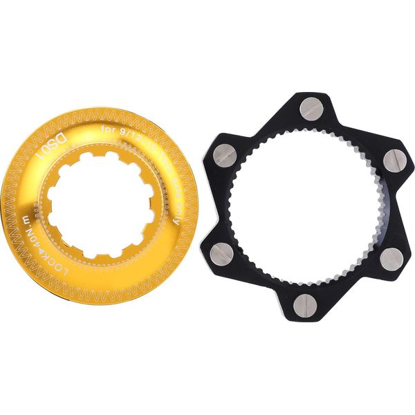 Centro Lock Adapter 6 Bulloni Freno A Disco Rotore Sella Conversione Per Bicicletta Mountain Bike (Oro Nero)-image
