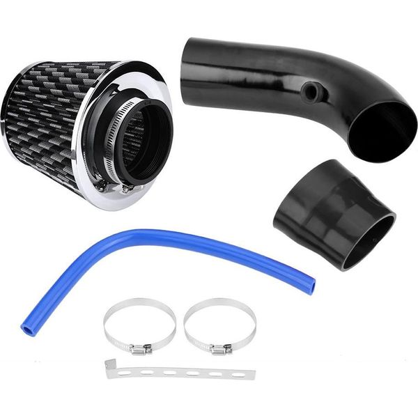 76 Mm 3 Pollici Universale Auto Filtro Di Aspirazione Aria Fredda Alluminio Induzione Tubo Tubo Kit Fibra Di Carbonio-image