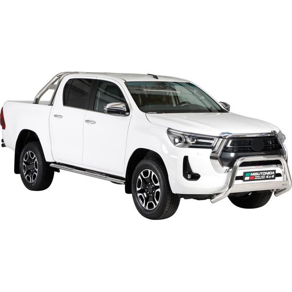 Barra Di Protezione Paraurti Anteriore Per Toyota Hilux 2021-2025 ø63Mm Acciaio Protezione Argento-image