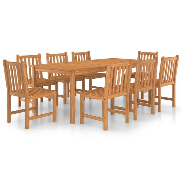 Syfax™ Set Da Pranzo Da Giardino 9 Pz 200X100 Cm In Legno Massello Di Teak-image