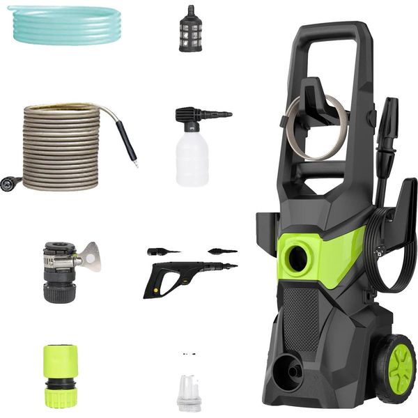 Idropulitrice Elettrica, Potenza 1500W, Pressione 135 Bar, Verde-image