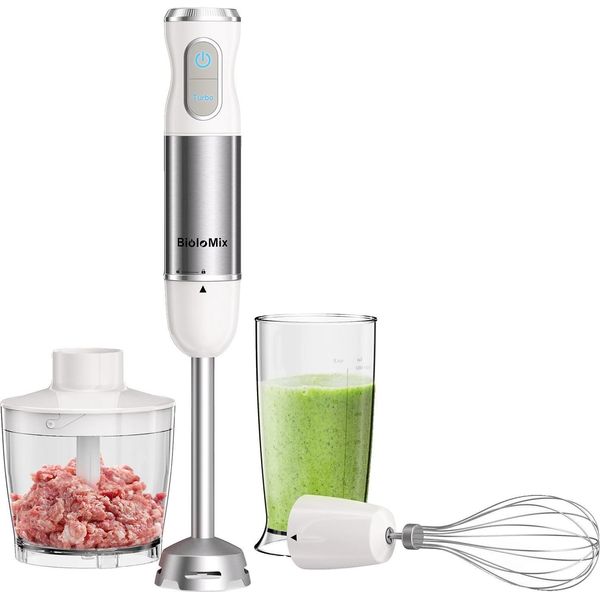 Frullatore A Immersione, Sistema 4 In 1, Alte Prestazioni, HB3016 Bianco, Spina Eu, 4 In 1-image