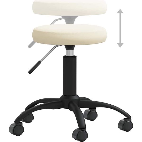 Syfax™ Sedia Girevole Da Ufficio Crema In Velluto-image