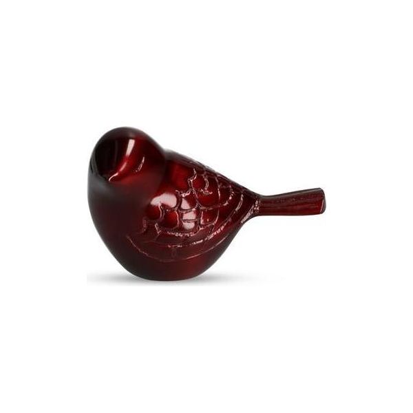 Urna Per Uccelli Unica - 100 Ml - Mini Urna Fatta A Mano Per Le Ceneri Di Animali Domestici O Umani - Urna Decorativa Rossa-image