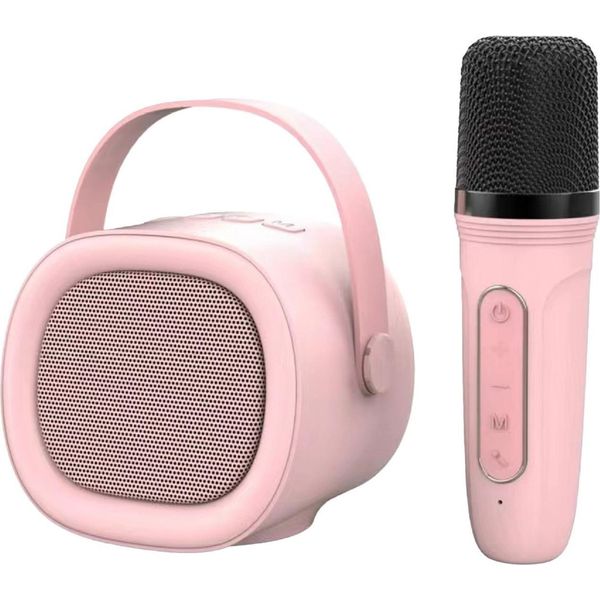 Inf Altoparlante Karaoke Portatile Bluetooth 5.3 Con Microfono Wireless, Hifi Rosa-image