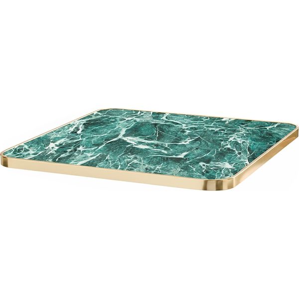 Piano In Laminato Da 70 Cm In Marmo E Bordo In Alluminio Verde Marmo - Oviala Montmartre-image