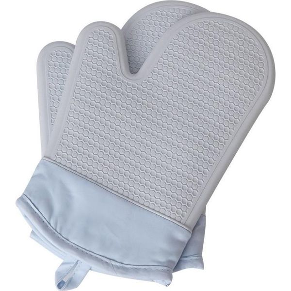 Inf Guanti Da Forno In Silicone: Guanti Da Forno Resistenti Al Calore (1 Paio) Blu-image