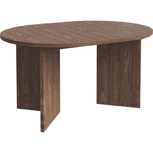 Selsey Ovo - Tavolo Da Pranzo Allungabile, Rotondo, 110-190 X 110 Cm, Effetto Legno Noce Wisconsin-image