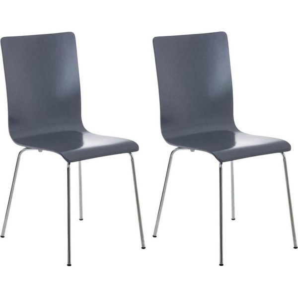 Set Di 2 Pezzi Sedia Per Visitatori - Sedia Per Riunioni - Design Ergonomico, Seduta Confortevole Per Ore, Colore: Grigio-image