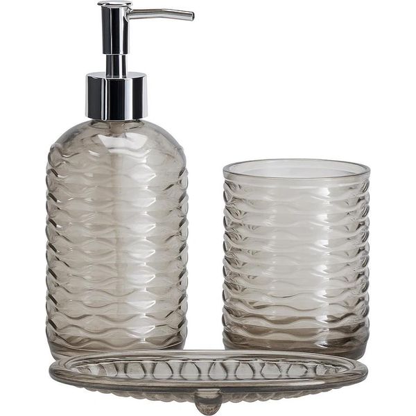 Set Da Bagno Node, Dispenser, Portaspazzolino E Dispenser Di Sapone, 3 Pezzi-image