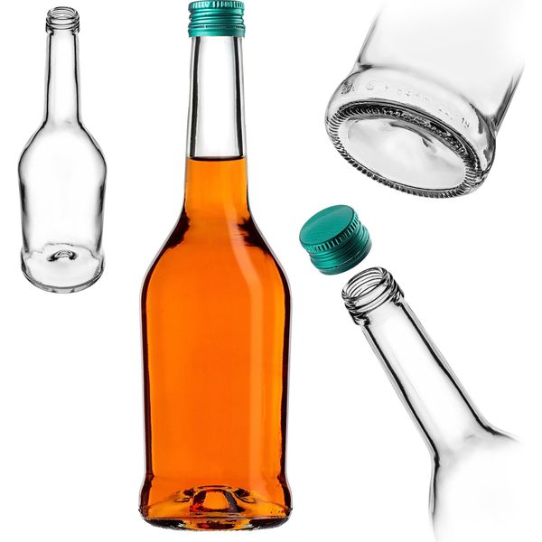 Bottiglie Per Liquore Kadax 500Ml, 1 Pezzo, Bottiglie Vuote Per Il Riempimento Di Olio, Aceto, Liquore, Vino E Grappa, Bottiglie Di Vetro, Bottiglie Di Grappa, Bottiglie Di Succo (Verde)-image