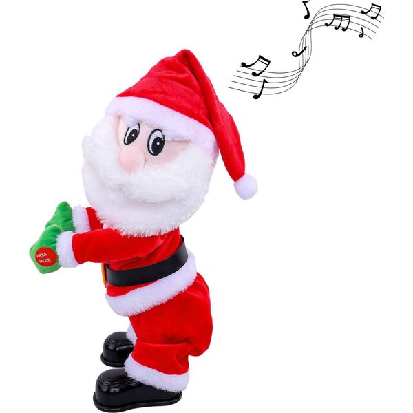 Babbo Natale Twerking - Bambola Di Peluche Natalizia Elettrica Che Balla E Canta Un Canto Natalizio Inglese - Giocattolo Babbo Natale-image