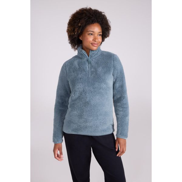 Mountain Warehouse - Top In Pile Con Zip Corta Da Donna MW1463 (46 It) (Verde Menta)-image