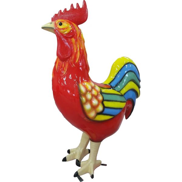 Figura Di Gallo Statua Design Scultura Decorazione 180Cm Giardino Esterno Giardino Interno-image
