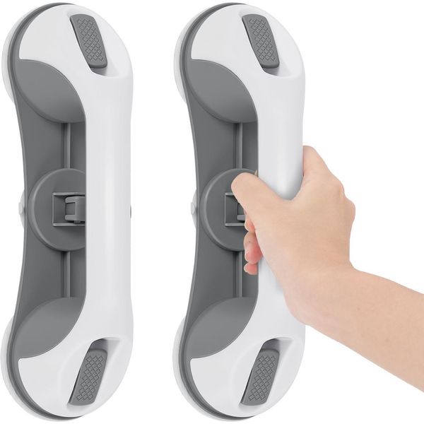 Bettizia Maniglione Per Doccia 2 Pezzi, Maniglione Mobile Per Doccia Con Ventose, Maniglione Per Bagno Senza Trapano Maniglione Per Doccia Per Bagno, Bambini E Anziani-image