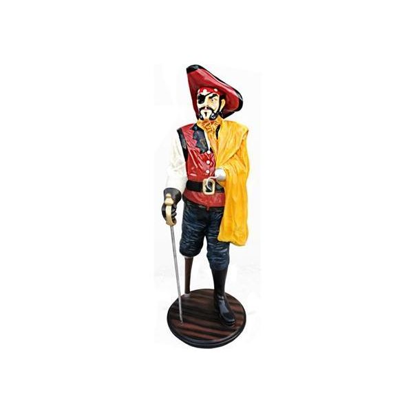 Figura Pirata Statua Design Scultura Decorazione Caraibica Pirata Giardino Decorazione 185Cm-image