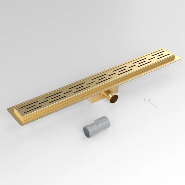 Webo Rvs Douchegoot Completo Mat Goud Con Scarico In Ingresso Flens-70Cm-image