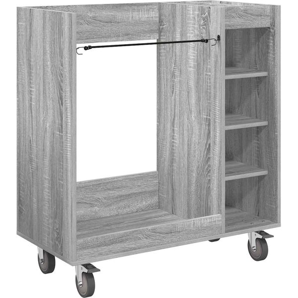 Vidaxl Armadio Da Golf Con Ruote Uni Grey Sonoma 65 X 45 X 98 Cm-image