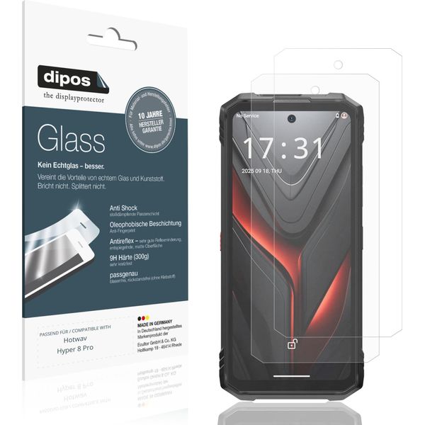 2X Pellicola Protettiva Per Hotwav Hyper 8 Pro Protezione Opaco Vetro Flessibile 9H Dipos-image