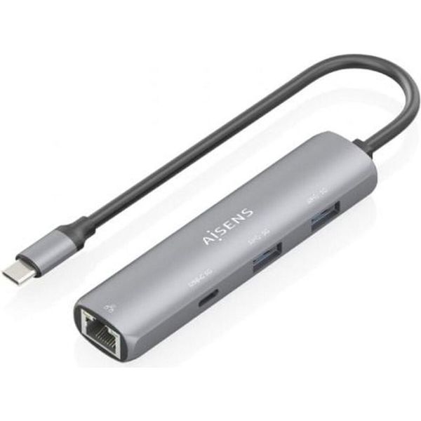 Aisens ASUC-4P039-GR, Cavo, Usb 3.2 Gen 1 (3.1 Gen 1) Type-C, 10,100,1000 Mbps, Ieee 802.3, Ieee 802.3Ab, Ieee 802.3U, ŠEdá, Usb-image