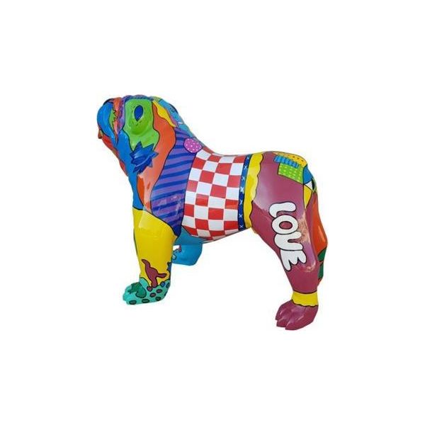 Decorazione Di Design Figura Di Cane In Plastica Scultura Da Giardino Statue 72X90 Cm Nuovo-image