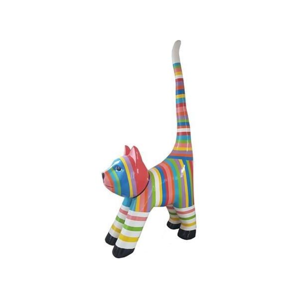 Gatto Astratto 190Cm Figura Statua Decorazione Scultura Giardino Design Decorazione Statue-image