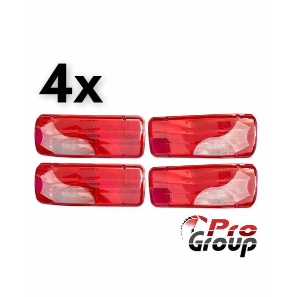 4X Vetro Del Fanale Posteriore Per Scania Fanale Posteriore Piatto Sostituzione Vetro Fanale Posteriore L+R-image
