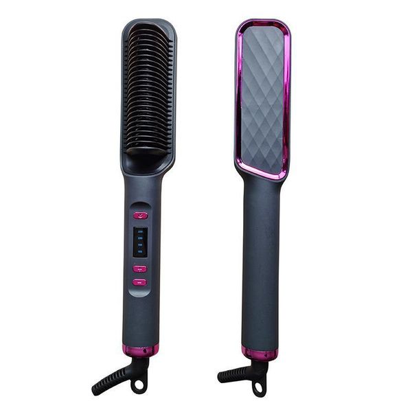 Aiorber Spazzola Lisciante Elettrica Con Pettine Riscaldante 3D, 80-230°C Regolabile, Riscaldamento Rapido, Antiscottatura, Spazzola Per La Cura Dei Capelli - Grigio Viola-image