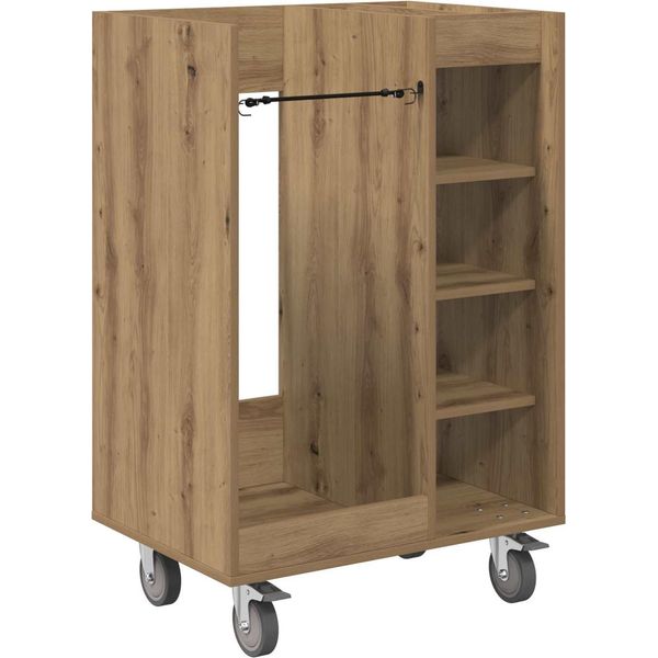 Vidaxl Armadio Da Golf Con Ruota Uni Artisan Oak 65 X 45 X 98 Cm-image
