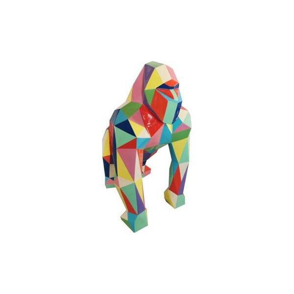 Scultura Moderna Di Gorilla In Plastica Figura Decorativa Da Giardino 128X78Cm Statue-image