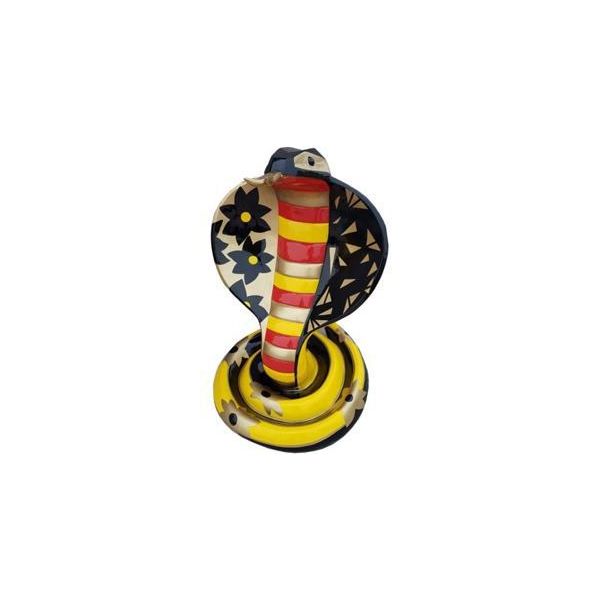 Decorazione Di Design Figura Cobra In Plastica Scultura Giardino Statue 90 Cm Nuovo-image
