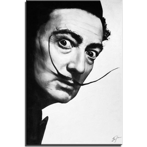 Salvador Dalí Ritratto Immagine Vera E Propria Cornice Fatta A Mano Pittura Ad Olio Immagini G06607-image