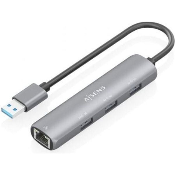 Aisens ASUC-4P034-GR, Cavo, Usb 3.2 Gen 1 (3.1 Gen 1) Type-A, 10,100,1000 Mbps, Ieee 802.3, Ieee 802.3Ab, Ieee 802.3U, ŠEdá, Usb-image