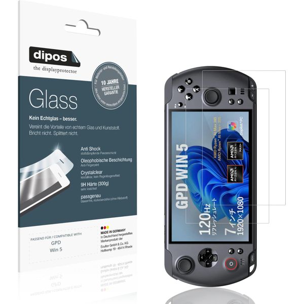 2X Pellicola Protettiva Per Gpd Win 5 Protezione Vetro Flessibile 9H Dipos-image
