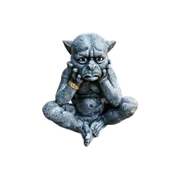 Figura Decorativa Scultura 35 Cm Statue Sculture Drago Troll Nuovo G9-image