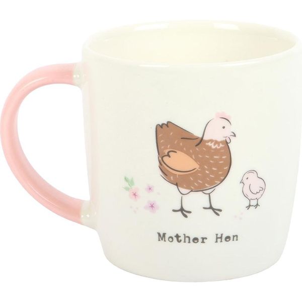 Something Different - Tazza Da Caffè "Mother"", Gallina, 250Ml SD10752 (Taglia Unica) (Bianco/Rosa)"-image