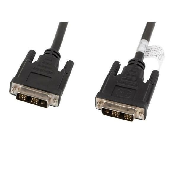 Lanberg CA-DVIS-10CC-0030-BK Cavo Dvi 3 M DVI-D Nero (CA-DVIS-10CC-0030-BK)-image
