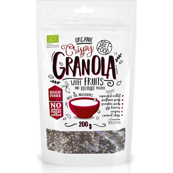 Granola Di Frutta Biologica Barbabietola E Mela 200G Senza Glutine-image
