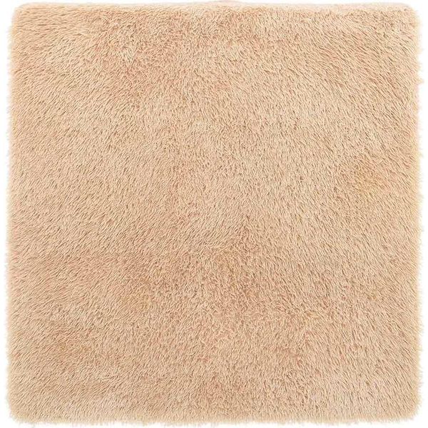 Vidaxl Tappeto Shaggy A Pelo Alto Navarra Beige 160X160 Cm Poliestere-image