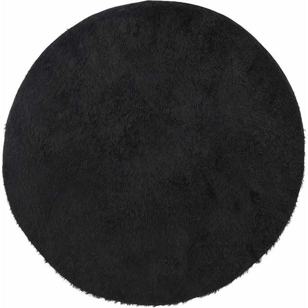 Vidaxl Tappeto Shaggy A Pelo Alto Navarra Nero 200X200 Cm Poliestere-image