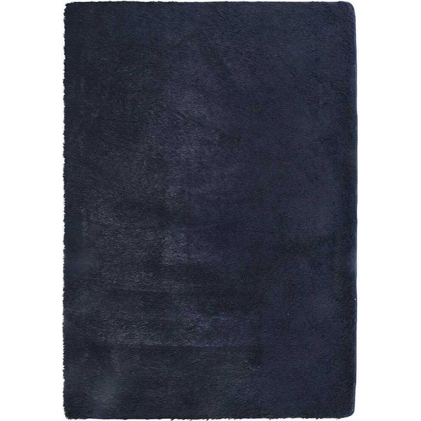 Vidaxl Tappeto Shaggy A Pelo Alto Navarra Blu Navy 240X340 Cm Poliestere-image