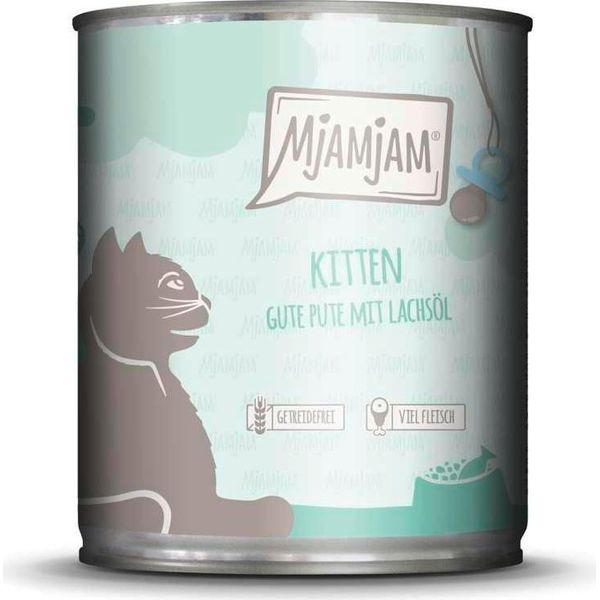 Mjamjam 800Gx6 Kitten Pute & LachsöL-image