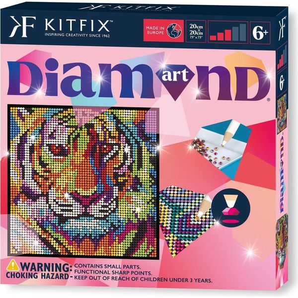 Kitfix Set Fai Da Te Diamond Art Tiger-image