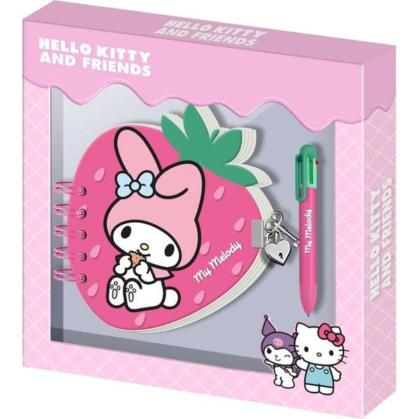 Hello Kitty E Le Sue Amiche Il Mio Diario Della Fragola Melody Mit Stift-image