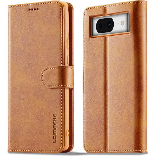 Custodia Per Google Pixel 8 Custodia Flip In Pelle Con Chiusura Magnetica E Supporto, Custodia Protettiva Giallo-image