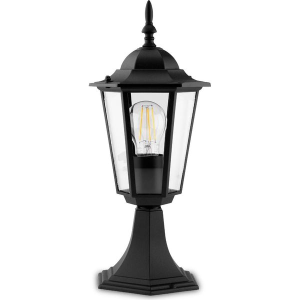 Lampada A Stelo Da Giardino LIGURIA-LT 1Xe27 Bassa 42Cm Nero - Goldlux (Polux)-image
